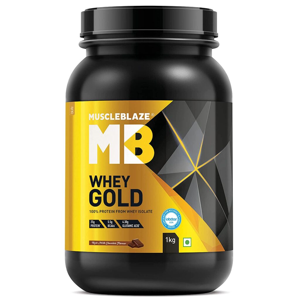 MuscleBlaze Gold 100% Whey Isolate Protein Supplement Powder